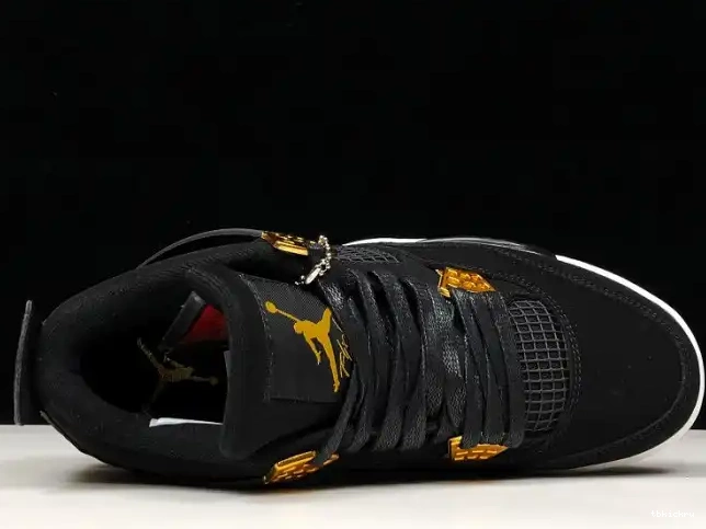 Rep TBkick Royalty Metallic 308497-032 Black Gold-White Jordan 4 Air 0514